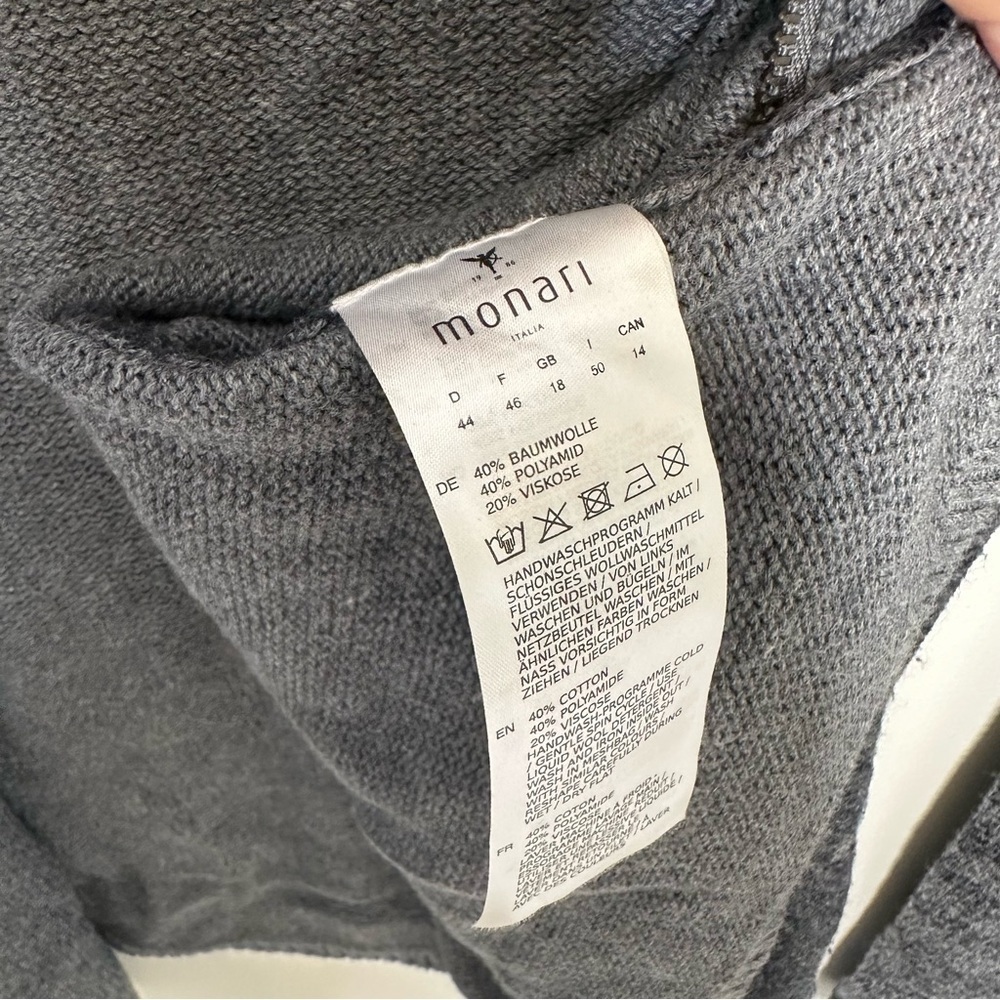 Monari Italia zip up long sleeve sweater jacket - Picture 13 of 14